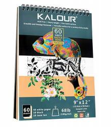 Kalour vázlatfüzet spirálos A4 3az1ben professzionális 100g/m2 60k