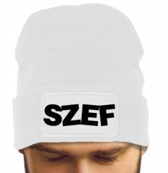  Férfi Téli Sapka Fehér Őszi Téli Vicces Divatos Nyomtatás Főnök (Czapka Zimowa SZEF Biała)