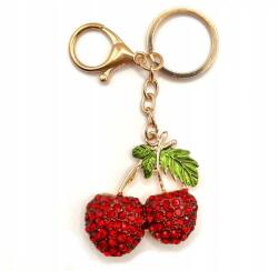 Kulcstartó cseresznye kristályokkal díszített csoda ajándék (M0506.W)