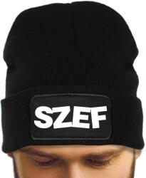  Férfi Téli Sapka Fekete Őszi Téli Vicces Divatos Nyomtatás Főnök (Czapka Zimowa SZEF Czarna)