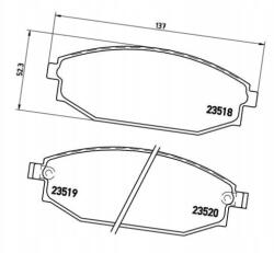 Brembo Hyundai galloper ii fékbetét Brembo P 54 027