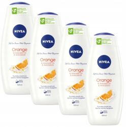 Nivea Női tusfürdő Orange Avocado Oil 4x500ml (zestaw żeli do mycia kąpieli dla kobiet)