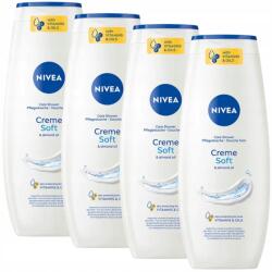 Nivea Női tusfürdő Nivea Creme Soft Krémes Mandulaolaj 4x500ml (płyn do mycia nawilżający uniwersalny)