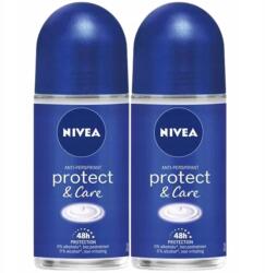 Nivea Protect & Care női izzadásgátló golyós dezodor 48H 2x50ml (5905930225873)