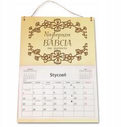 PROPAGANDA Fából Készült Naptár Gravírozással Ajándék Nagymama És Nagypapa Napjára (KALENDARZ DREWNIANY NA DZIEŃ BABCI I DZIADKA)