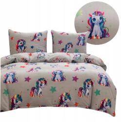 Cotton world Ágyneműhuzat 140x200 Plüss Szett 2 részes Gyerek Póni Unicorn Vastag (SHY 140 3243)