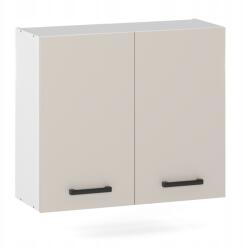 ULWE Fali Konyhaszekrény, 80cm, kasmír, 16mm lemez, 2 ajtós (E-SG 80/60 2D B/K)