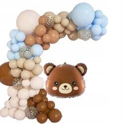 brokatove Lufik macival, Girland, Születésnap, Gyerek Dekoráció Szett, 65 db