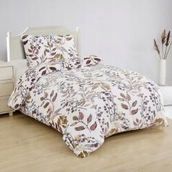  Ramita ágyneműhuzat bézs levelek fehér alapon, mikroflanel, 140x200cm 70x90cm (1150044.74)