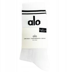  Alo Yoga A0339U Unisex Zokni, fehér, 60% poliészter, 30% viszkóz