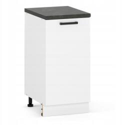 ULWE Konyhaszekrény, alsó, 40cm, fehér matt, 1D, laminált lemez (E-SD 40 1D B/BM)