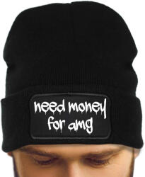  Téli Sapka Férfi Fekete Ősz Tél Divatos Nyomtatás Need Money For Amg (Czapka Zimowa Need Money For Amg Czarna)