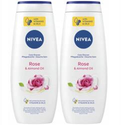 Nivea Női tusfürdő Rose Almond Oil 2x500ml (5905930226252)