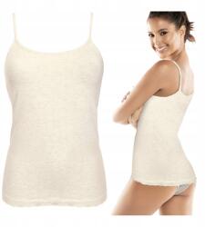 Siélei Női Felső Organikus Pamutból Természet Vállpántokkal Sielei Csipkével 2XL (bawełniana koszulka damska na ramiączkach)