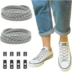 Xpand Kötés nélküli rugalmas cipőfűző szürke fényvisszaverő Xpand No-Tie (#28STEELRF)