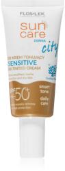FLOSLEK Sun Care Derma City BB BB krém nagyon magas UV védelemmel az érzékeny arcbőrre SPF 50+ 30 ml