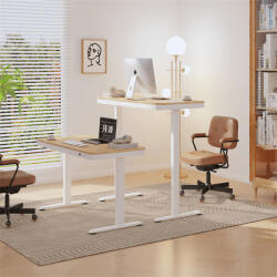 FlexiSpot Comhar All-in-One elektromos állítható íróasztal fiókkal, Jufar, 120x60cm USB-töltővel és memória panellel (EW8M-EU)