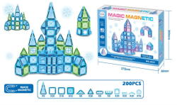 Mamido Set de construcție magnetic Magic frozen 200 piese Jucarii de constructii magnetice