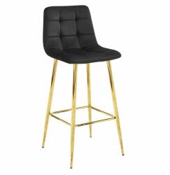 Hoker ARCETO - fekete bársony / ARANY lábak x 4