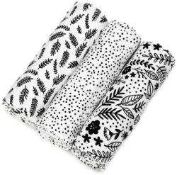 T-TOMI TETRA HIGH QUALITY pelenka Black flowers