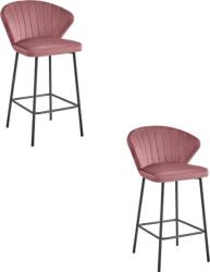  Hoker GATTA - sötét rózsaszín bársony / fekete lábak x 2