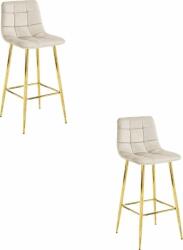 Hoker ARCETO - bársony bézs / lábak ARANY x 2