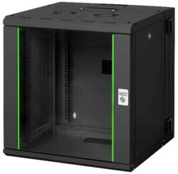 ASSMANN Rack Unique 19" 12U 600x600 kétrészes kihajtható fekete fali rack szekrény (DN-19 12-U-3-SW) (DN-19 12-U-3-SW)