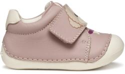 GEOX Geox, Tutim tépőzáras bőrsneaker, Bézs, Púderrózsaszín, 21 EU (B3540B00085C8011-21)