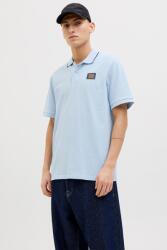 JACK & JONES Jack & Jones, Galléros pamutpóló logóval, Világoskék, S (12269238-CHAMBRAY-BLUE-S)