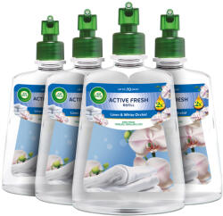 Air Wick Active Fresh Automata Légfrissítő spray utántöltő, Pamut és fehér orchidea (4x228 ml)