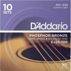 D'Addario EJ26-10P Akusztikus gitárhúrok (EJ26-10P)