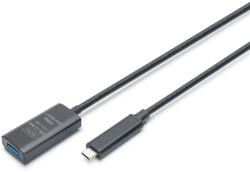 ASSMANN DA-73113 USB kábel USB 3.2 Gen 2 (3.1 Gen 2) 5 M USB C USB A 10 Gbit/s Fekete (DA-73113)