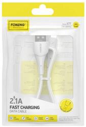FONENG Cablu USB pentru Lightning Foneng X77, 2.1A, 1m (biały)