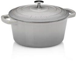 Kela Tava de copt din fonta cu capac CALIDO 24 cm gri KL-12606