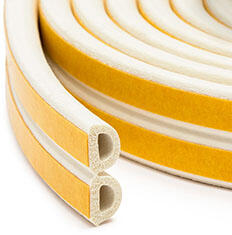 Delight Öntapadós ablak-ajtószigetelő gumiszalag, D profil (6m/9mm) fehér (11599WH)