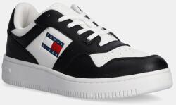 Tommy Hilfiger bőr sportcipő TJW RETRO BASKET ESS - fekete Női 36 - answear - 24 990 Ft