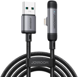 JOYROOM S-A56 EnjoyX 90° USB-A - Lightning Kábel - 1.2m 3A - Fekete (S-A56_AL)