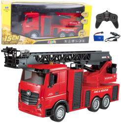 Huina Toys Tűzoltóautó kihúzható létra vízpermet Huina 1: 18