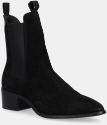 Gant magasszárú cipő velúrból St Broomly fekete, lapos talpú, 31553093 - fekete Női 39