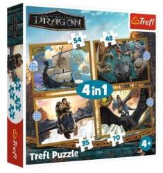 Trefl Trefl: Így neveld a sárkányodat 4 az 1-ben puzzle - 35, 48, 54, 70 darabos (34678) - vackorjatek