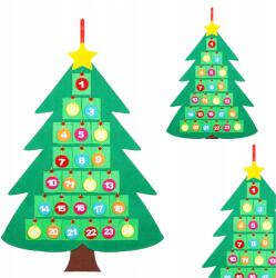 doUp Filc Adventi Naptár Gyerekeknek Kreatív Karácsonyfa Diy 3D Díszekkel (Kalendarz adwentowy choinka NM22W1)