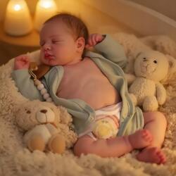  19 Inch-es Gyönyörű 3D Baba Reborn Doll Szimuláció Festés Újjászületés (6974695681742)