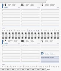  Brunnen Heti helyettesítő naptár 755 2023-es modell méret 87x153mm (1075501003)