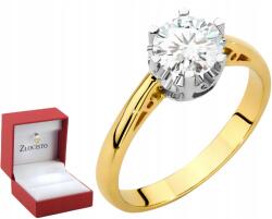 ZŁOCISTO Arany Gyűrű Gyémánt Laboratóriumi Gyémánt 1, 00 Ct Nagy Gravírozás (na zaręczyny z brylantem z diamentem)