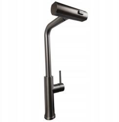 Konyhai csaptelep, csaptelep JF-8012B Grafit Kihúzható kifolyócső, Vízesés, 3 üzemmód (3411634172099)