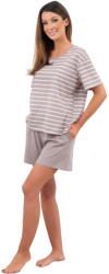 Italian Fashion Pijama dama ITALIAN FASHION BETTY scurt print/cappuccino/cappuccino: M (AAF-KPZ-BETT-KKCC M)