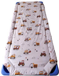  Ovis töltött gumifüles lepedő 55x130 cm / Barna Munkagép mintás