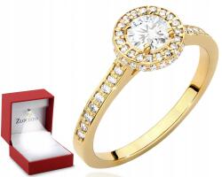 ZŁOCISTO Arany gyűrű gyémántokkal 585 Gravírozás (biżuteria na urodziny imieniny rocznicę) - allegro - 856 350 Ft