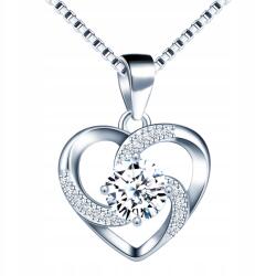 Mennica Bydgoska Ezüst nyaklánc női lánc szív medállal cirkóniával ezüst 925 (NASZYJNIK dla mamy żony kobiety dziewczyny)