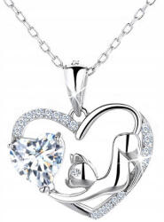 Mennica Bydgoska Ezüst Nyaklánc Női Cica Lánc Medállal Ródiumozott Ezüst 925 (39/10)